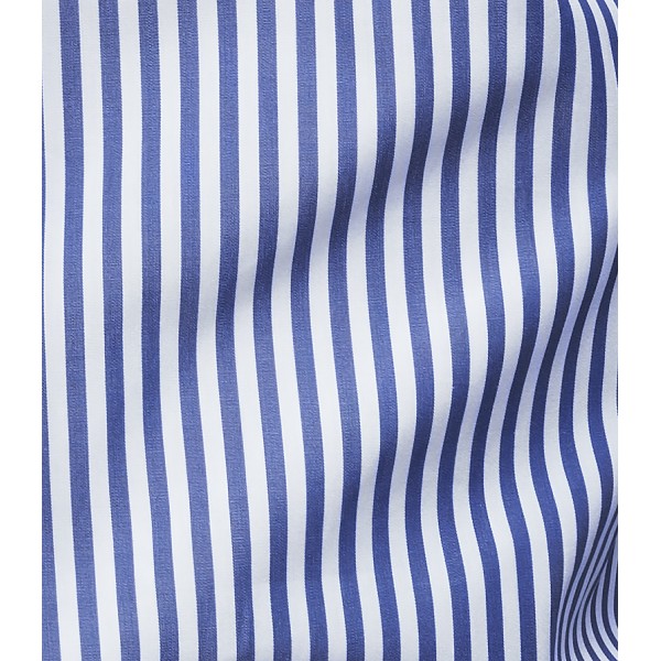 Popeline Rayé Bleu2