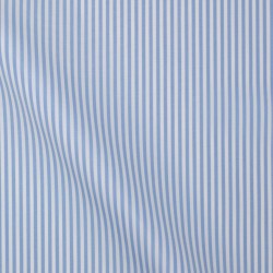 Popeline Rayé Bleu