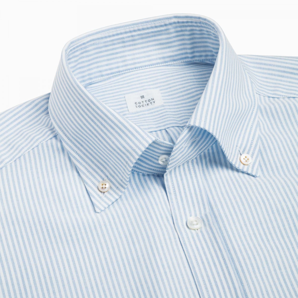 Chemise homme Oxford Rayé Bleu ciel et Blanc