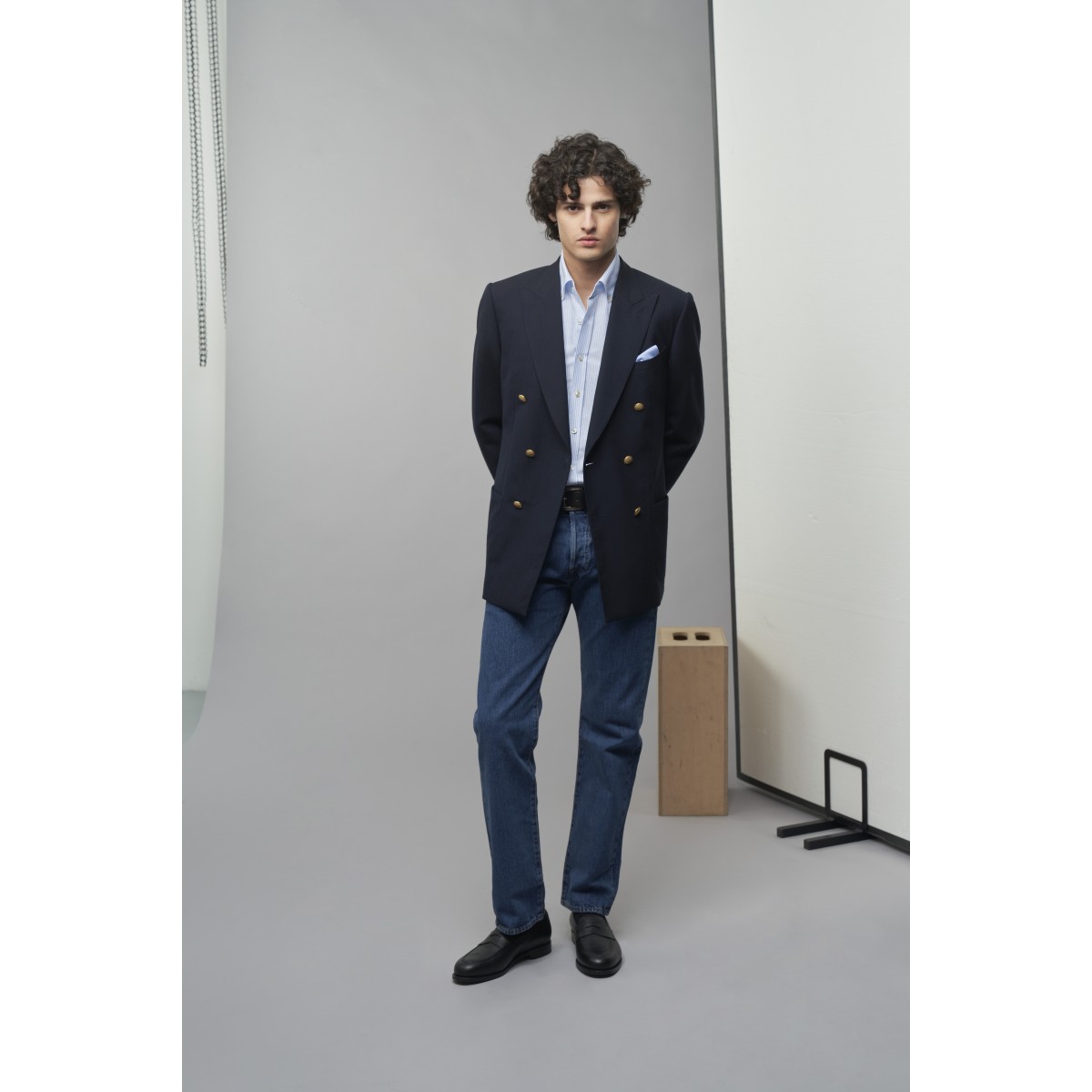 Chemise homme Oxford Rayé Bleu ciel et Blanc