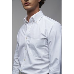 Chemise homme Oxford Uni Blanc