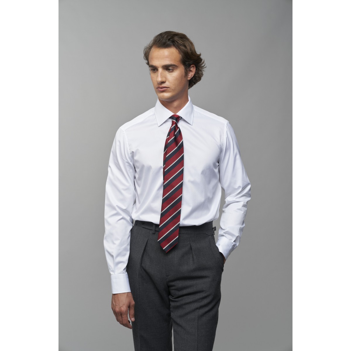 Chemise homme Twill Uni Blanc