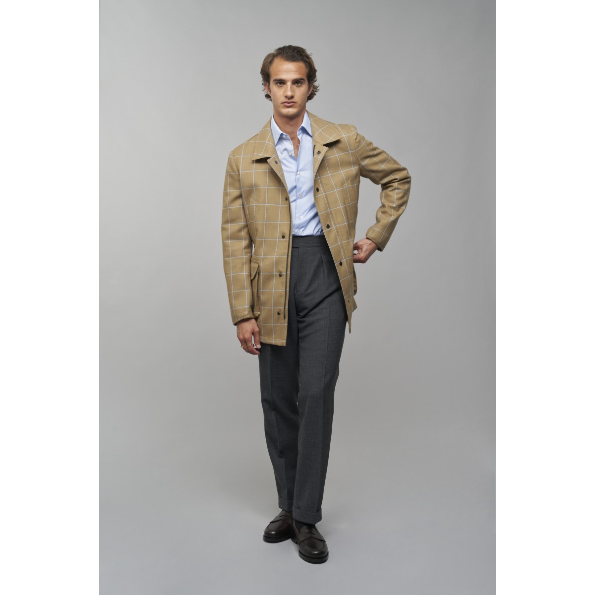 Chemise homme Popeline Rayé Bleu