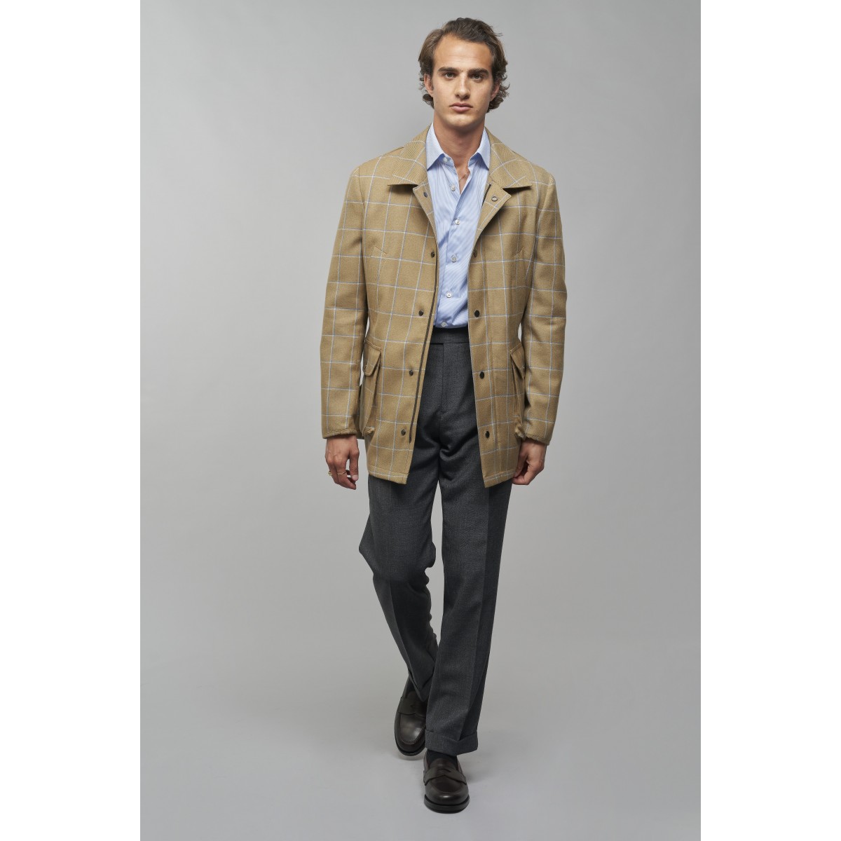 Chemise homme Popeline Rayé Bleu