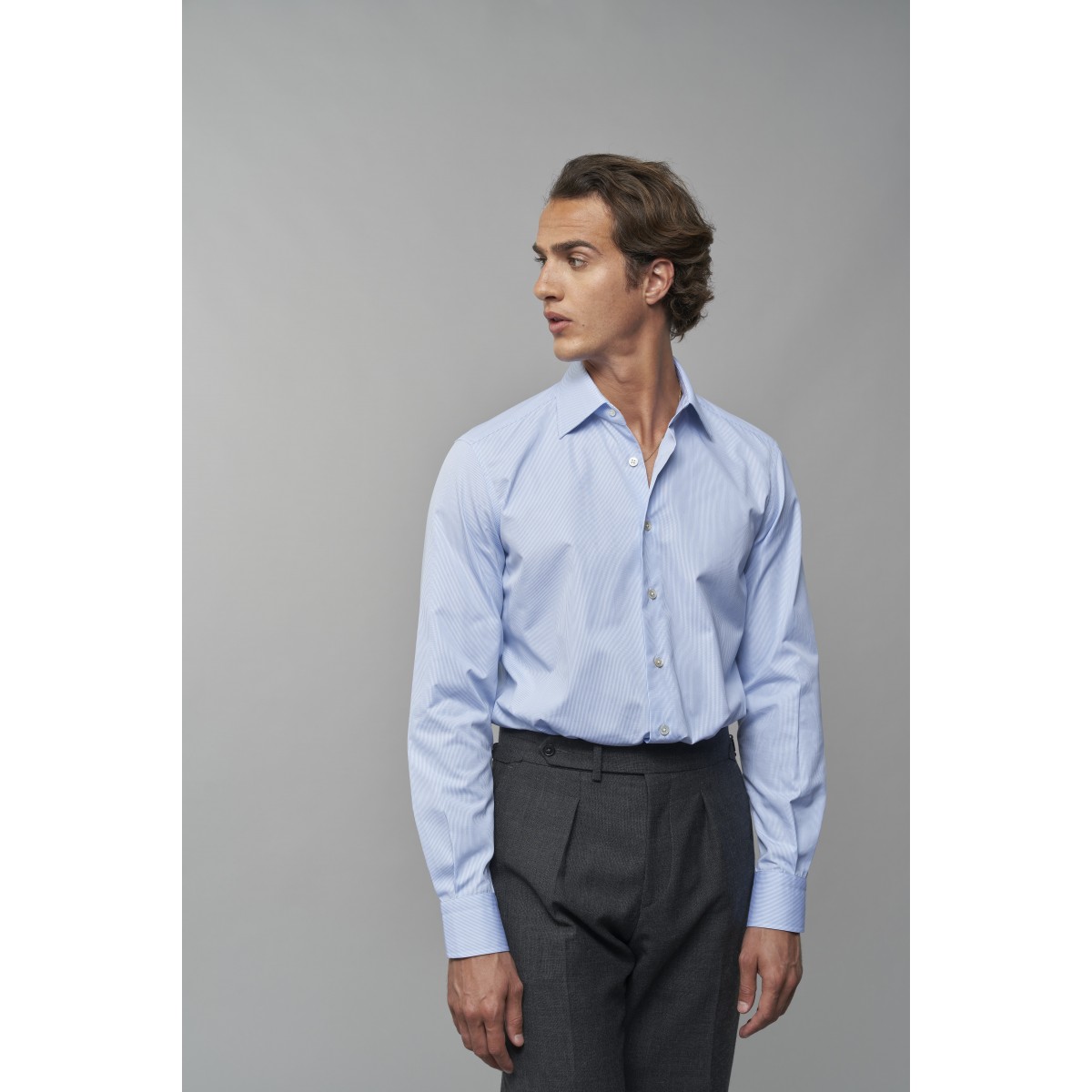 Chemise homme Popeline Rayé Bleu