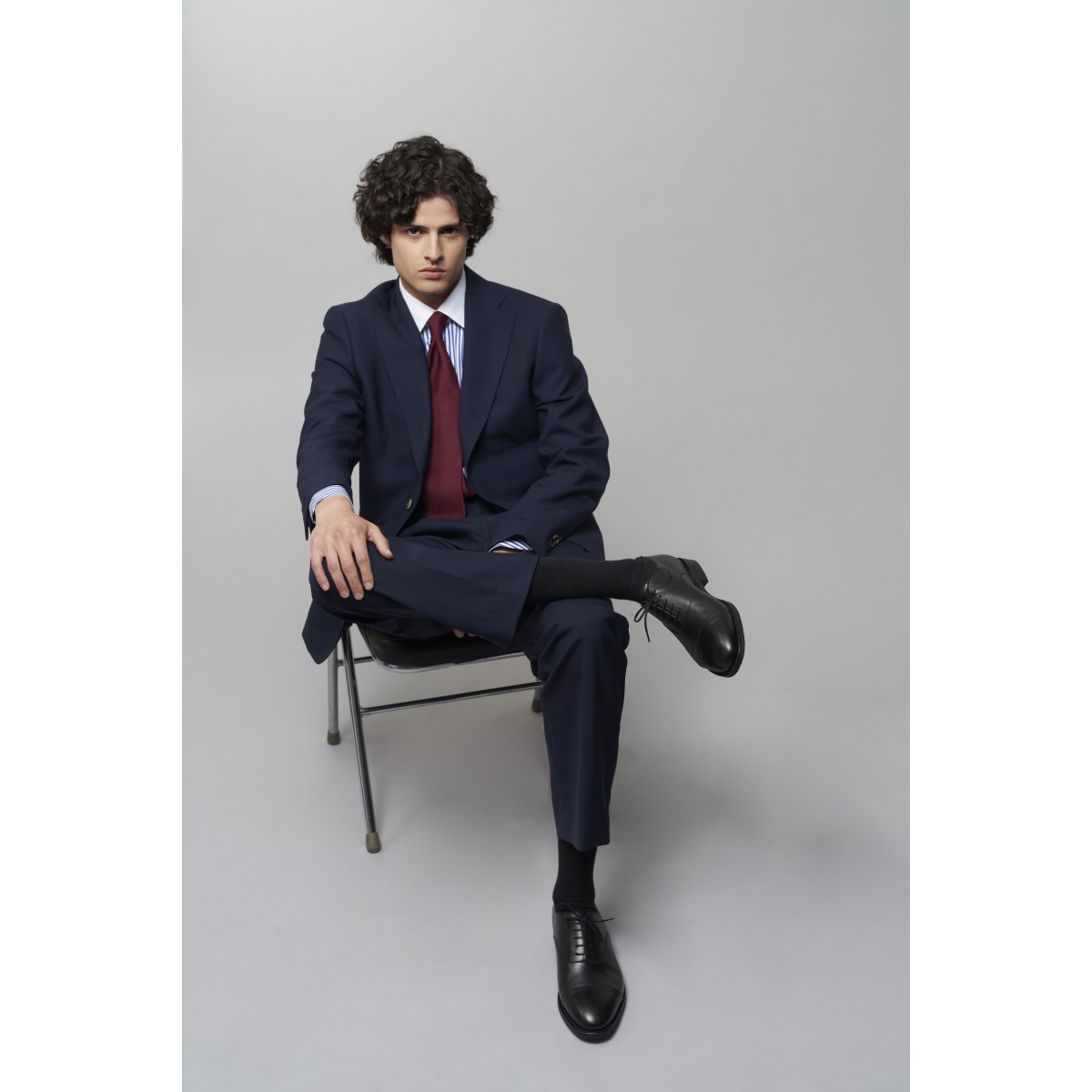 Chemise homme Popeline Rayé Bleu