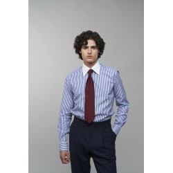 Chemise homme Popeline Rayé Bleu