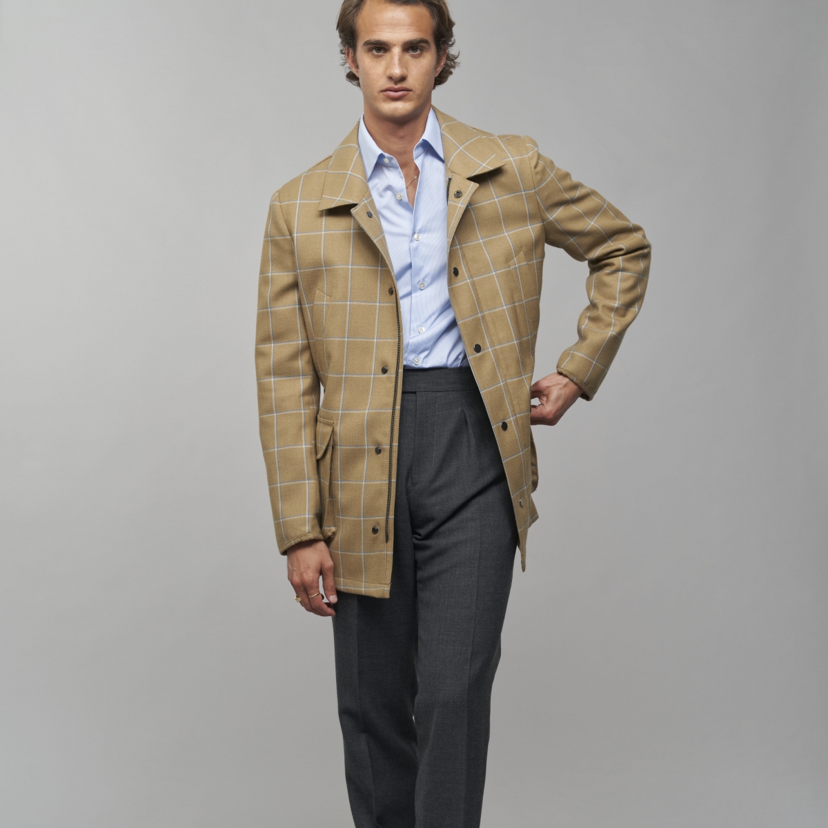 Chemise homme Popeline Uni Bleu