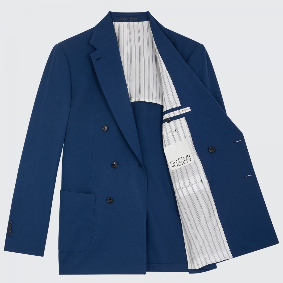 Costume croisé en SuperGabardine bleu 
