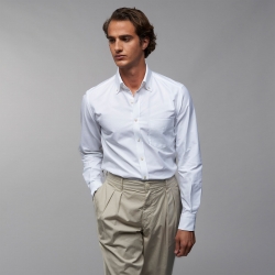 Chemise Oxford Uni Blanc