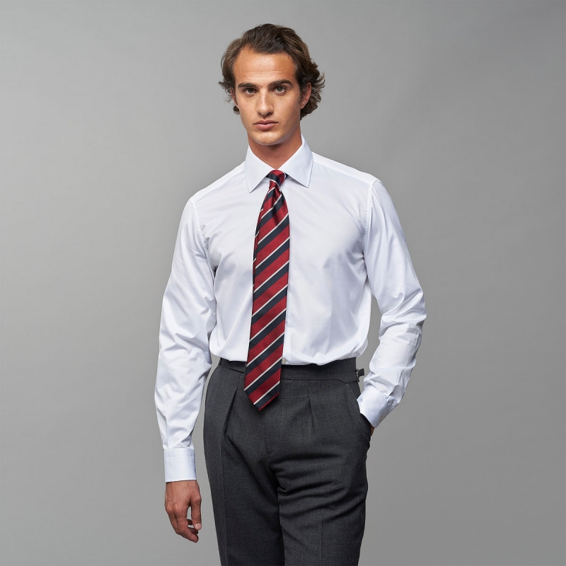 Chemise homme Twill Uni Blanc