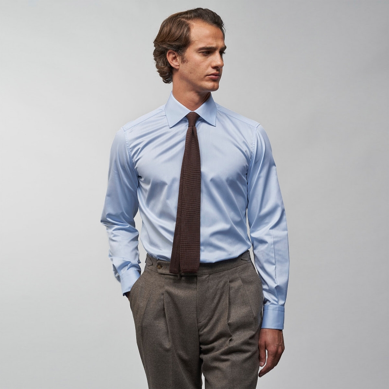 Chemise homme Twill Uni Bleu