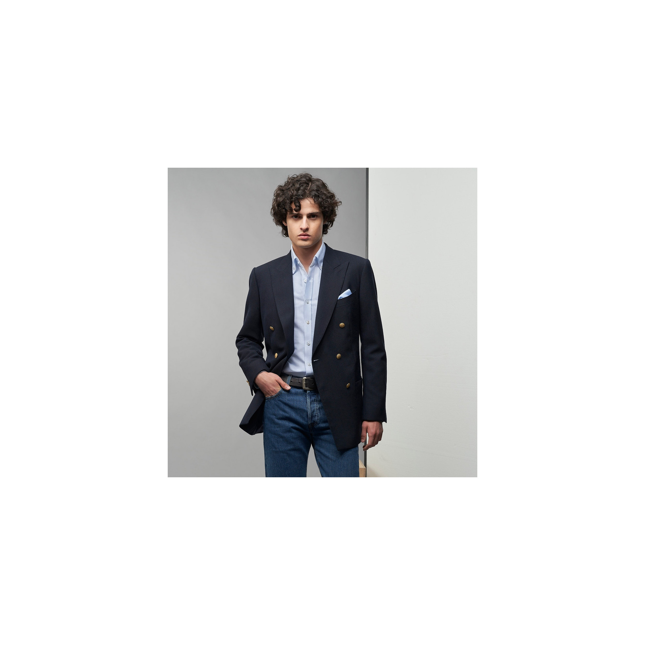 Blazer écolier Femme J.Crew - Laine Marine Taille 6 - Boutons Dorés - Occasion Très Bon état