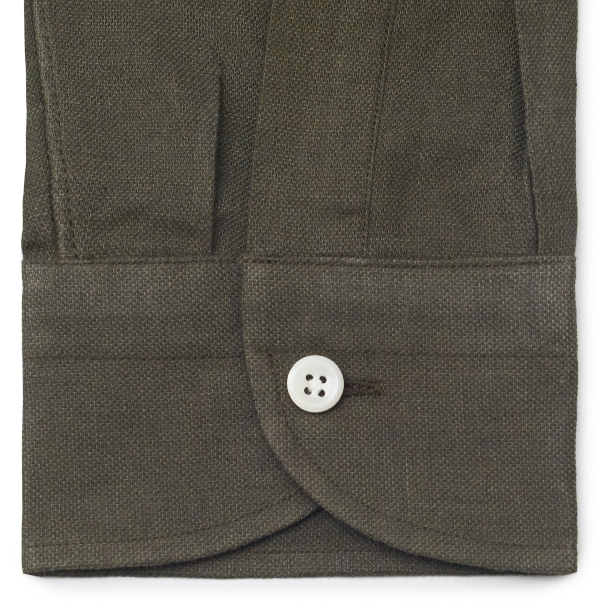 Chemise homme lin coton uni kaki
