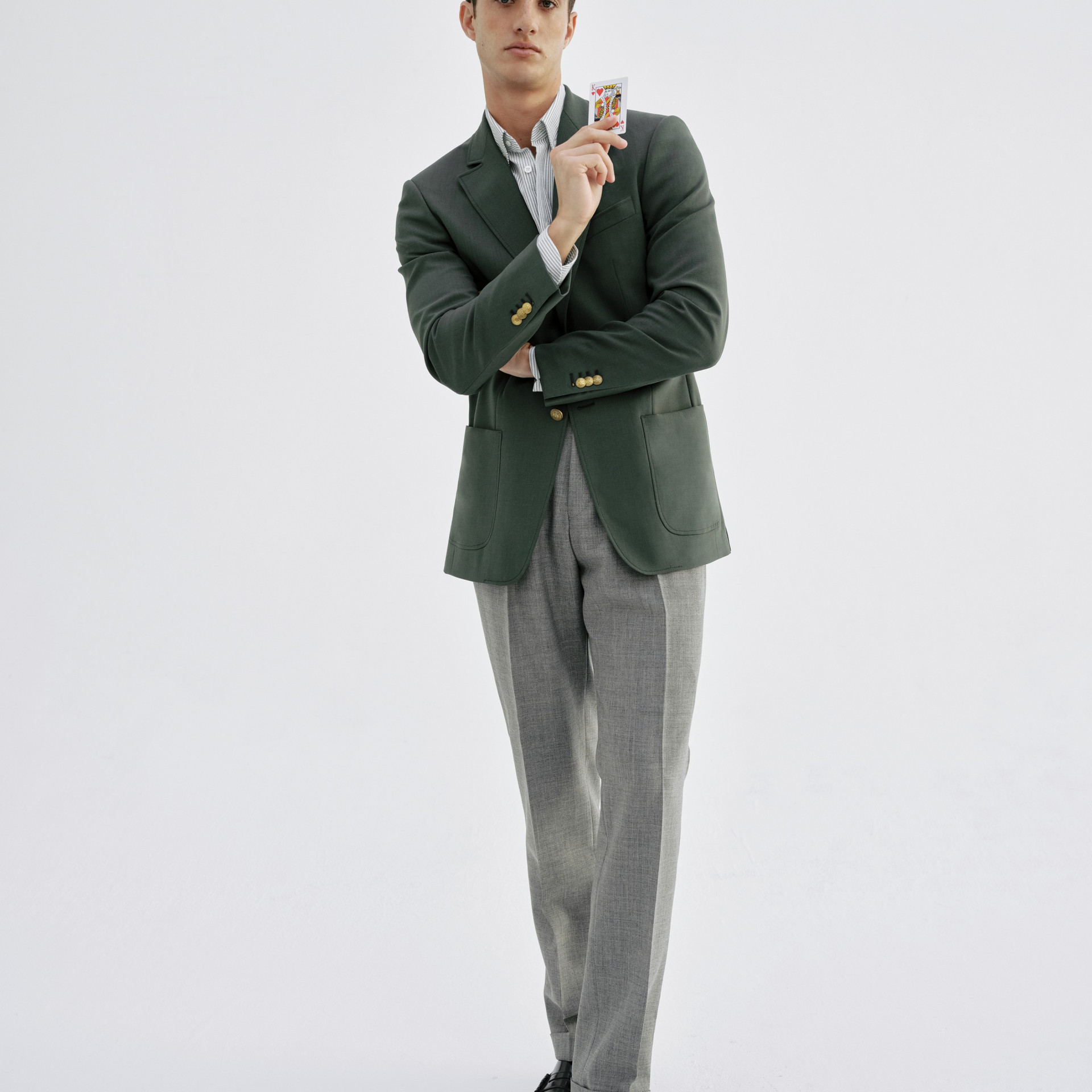 Blazer Vert empire à boutons dorés