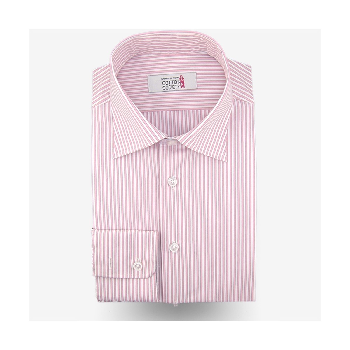 Chemise homme Popeline Rayé Rose et Bleu