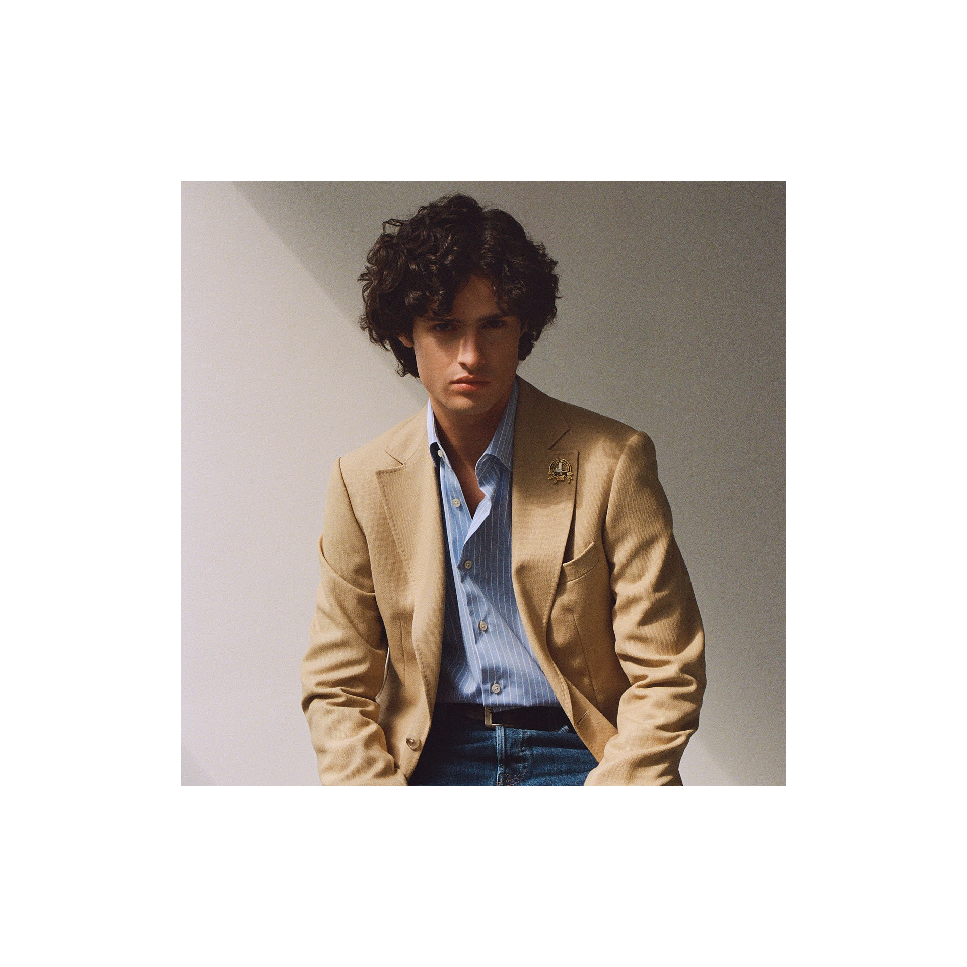 Blazer Fresco Mock Leno Miel