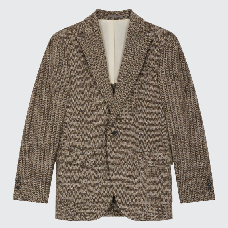 Blazer à chevrons en Tweed Mcgee