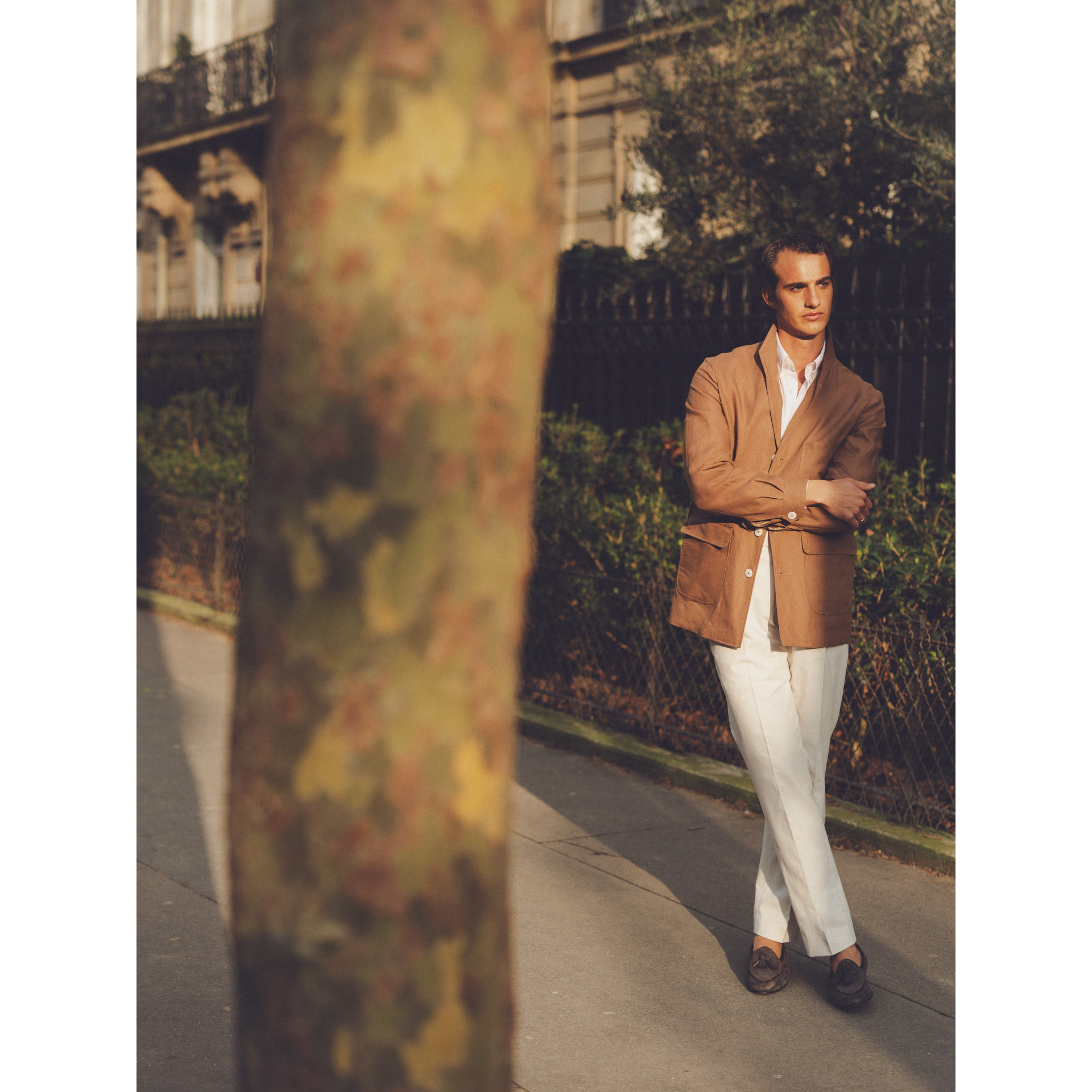 Veste Teba en Lin  Duca Visconti Tabac