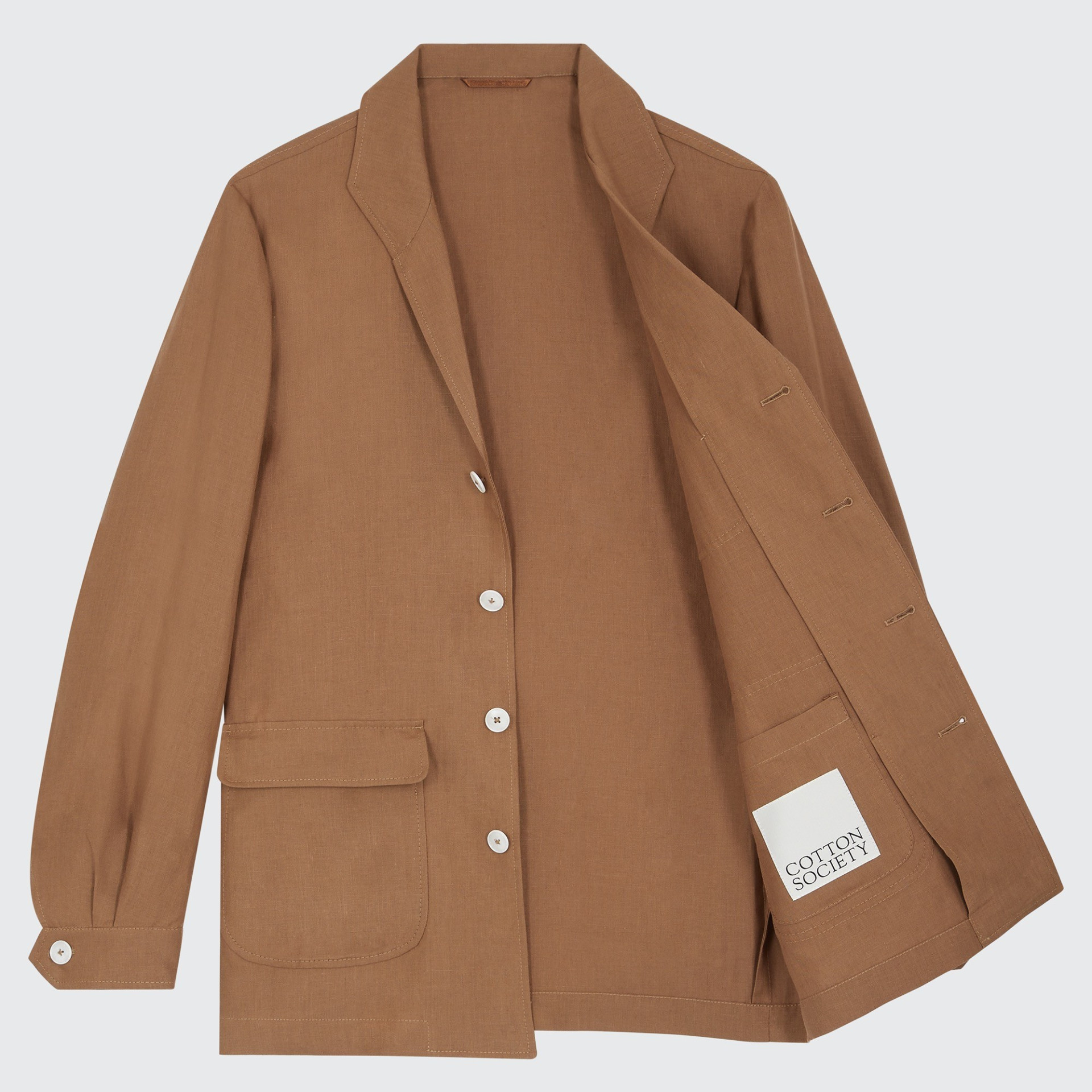 Veste Teba en Lin  Duca Visconti Tabac
