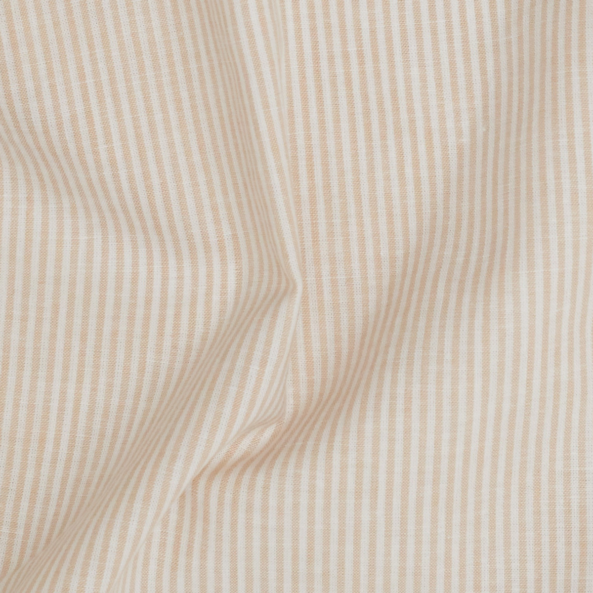 Chemise homme lin coton rayé beige