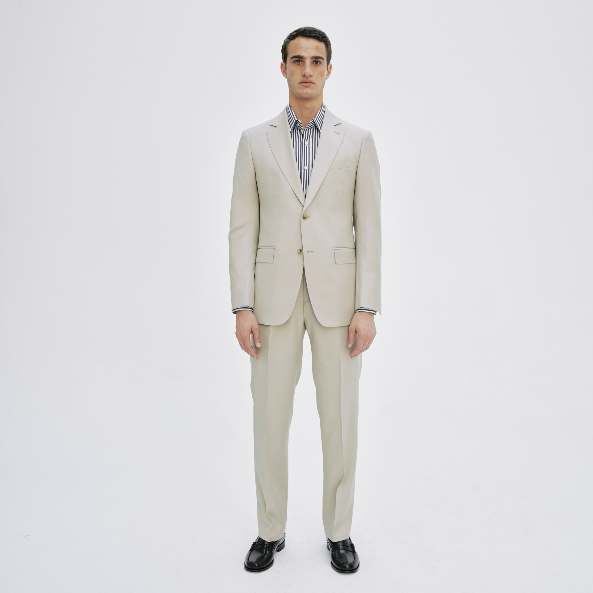 Costume beige "Office" à boutons en corne