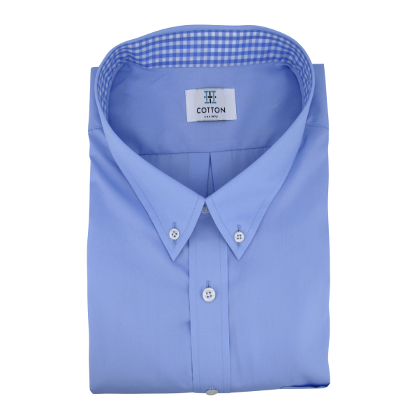 Chemise homme Popeline Uni Bleu