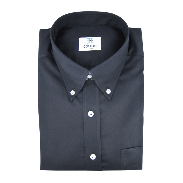 Chemise homme Popeline Uni Noir