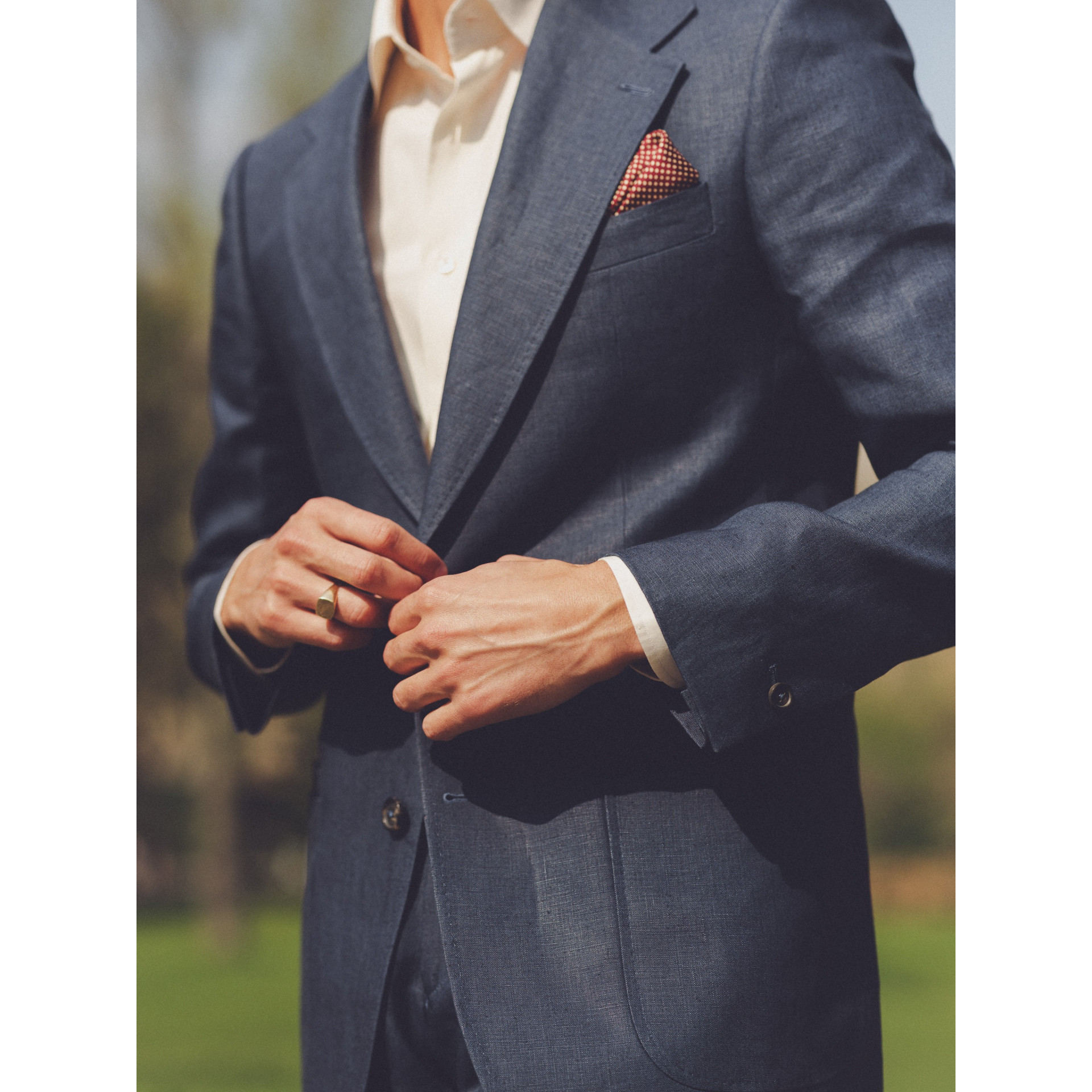 Costume bleu en lin Irlandais