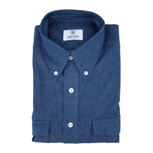 Chemise homme Jean Uni Bleu