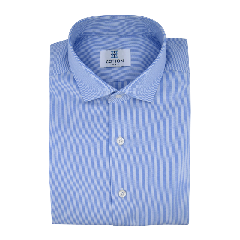 Chemise homme Pin-point Rayé Bleu