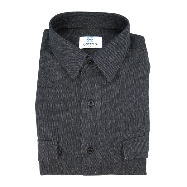 Chemise homme Jean Uni Noir