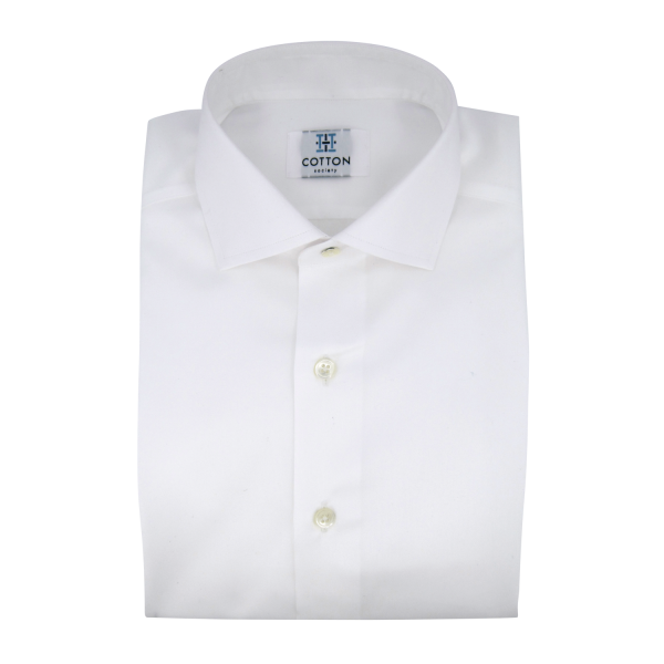 Chemise homme Twill Uni Blanc