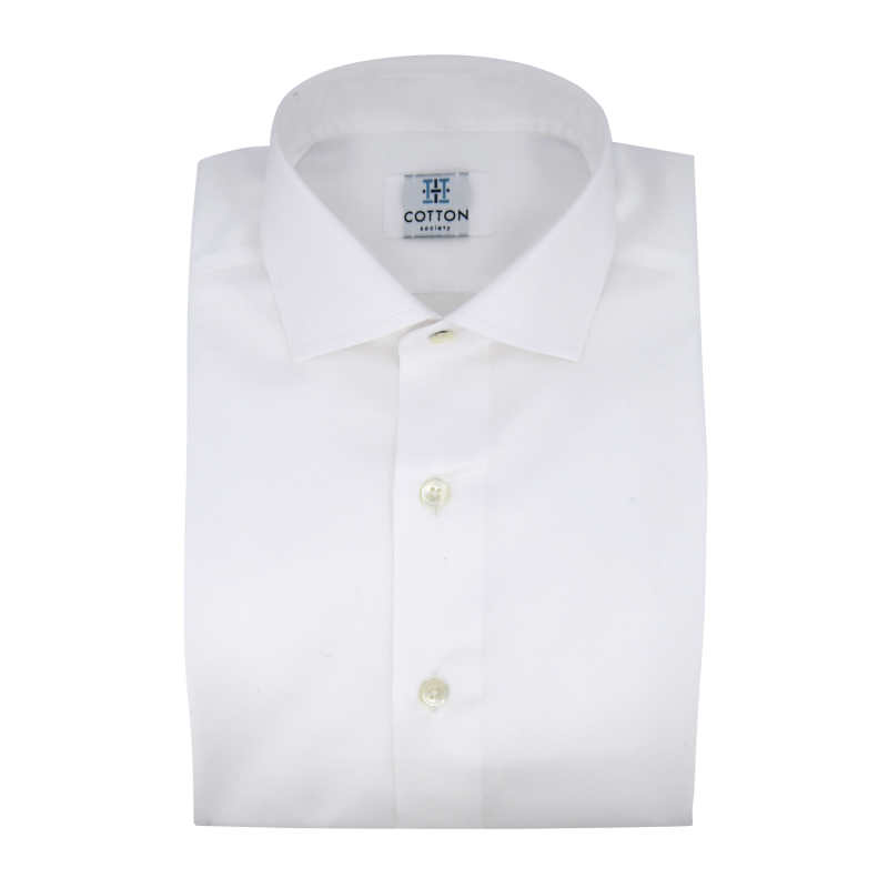 Chemise homme Twill Uni Blanc