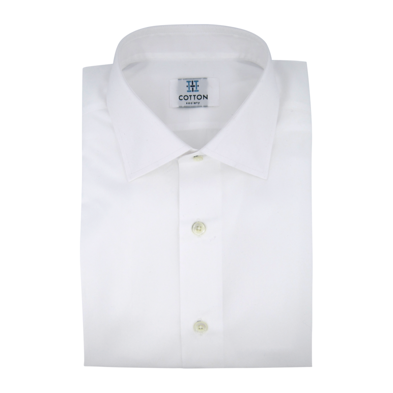 Chemise homme Popeline Uni Blanc