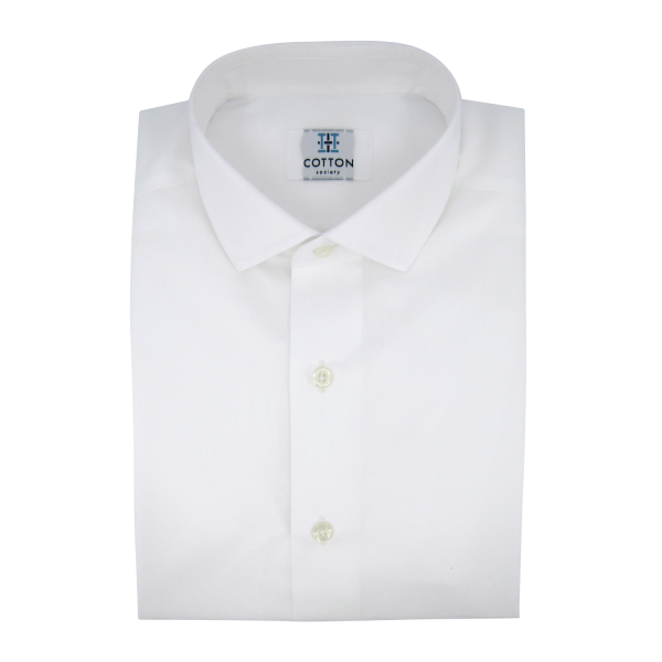 Chemise homme Popeline Uni Blanc