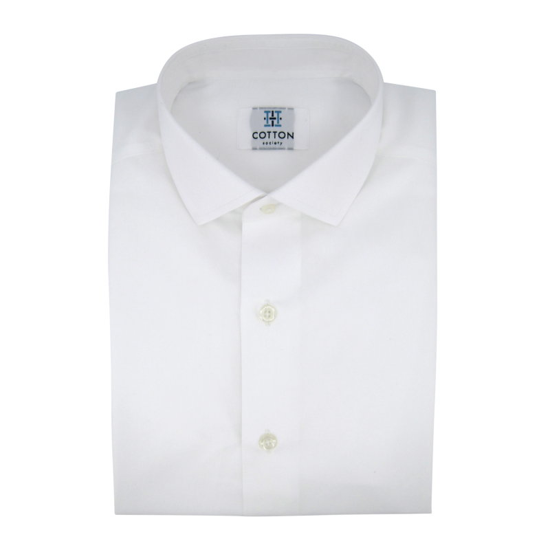 Chemise homme Popeline Uni Blanc