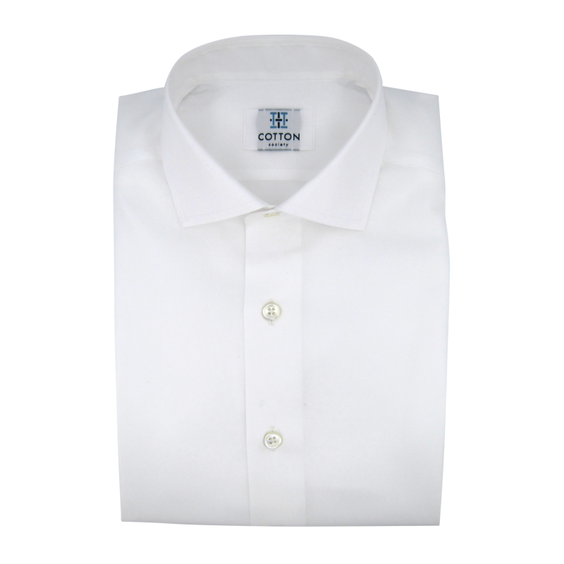 Chemise homme Twill Uni Blanc