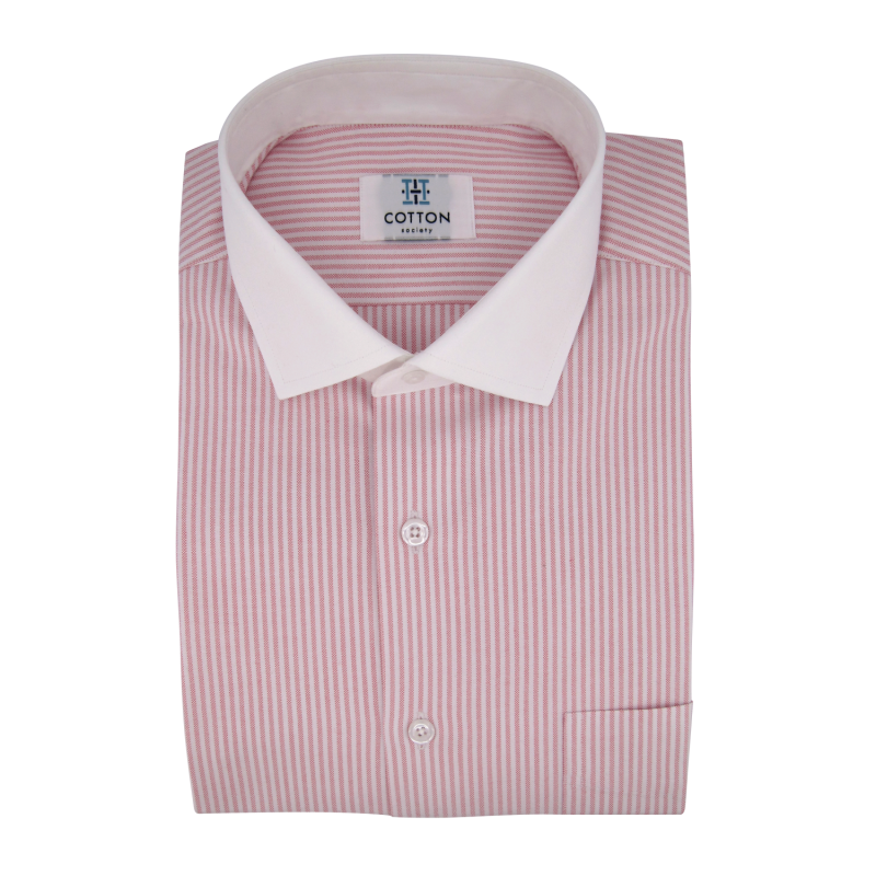 Chemise homme Oxford Rayé Rose