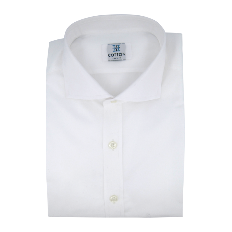 Chemise homme Popeline Uni Blanc