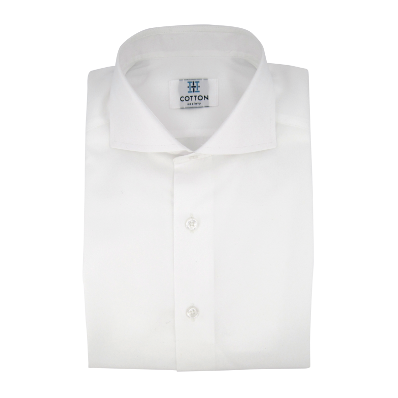 Chemise homme Popeline Uni Blanc