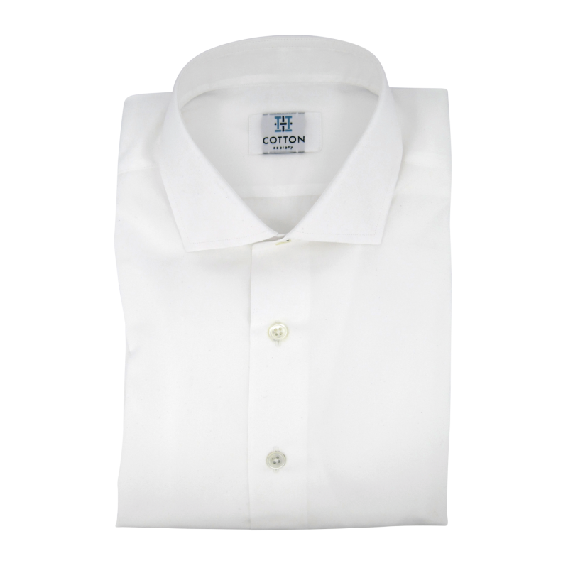 Chemise homme Popeline Uni Blanc