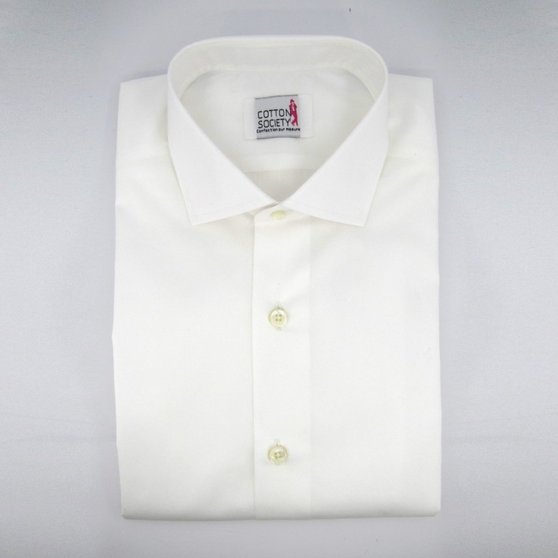 Chemise homme Popeline Uni Blanc