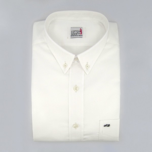 Chemise homme Oxford Uni Blanc