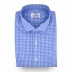 Chemise homme Popeline Carreaux Bleu