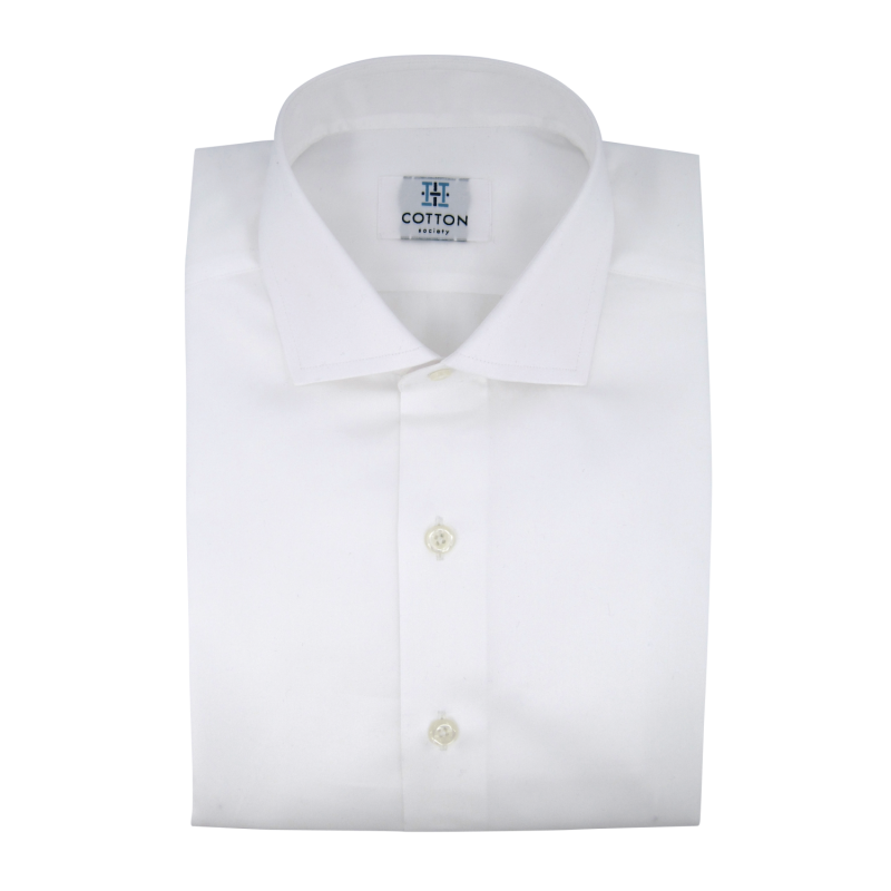 Chemise homme Twill Uni Blanc