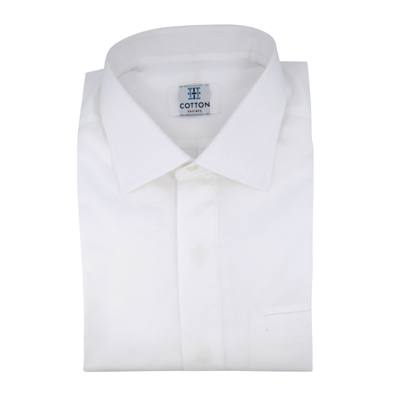Chemise homme Popeline Uni Blanc