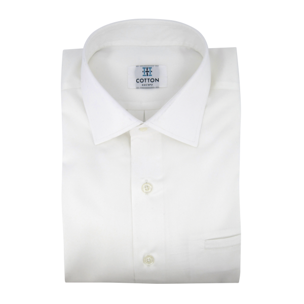 Chemise homme Twill Uni Blanc