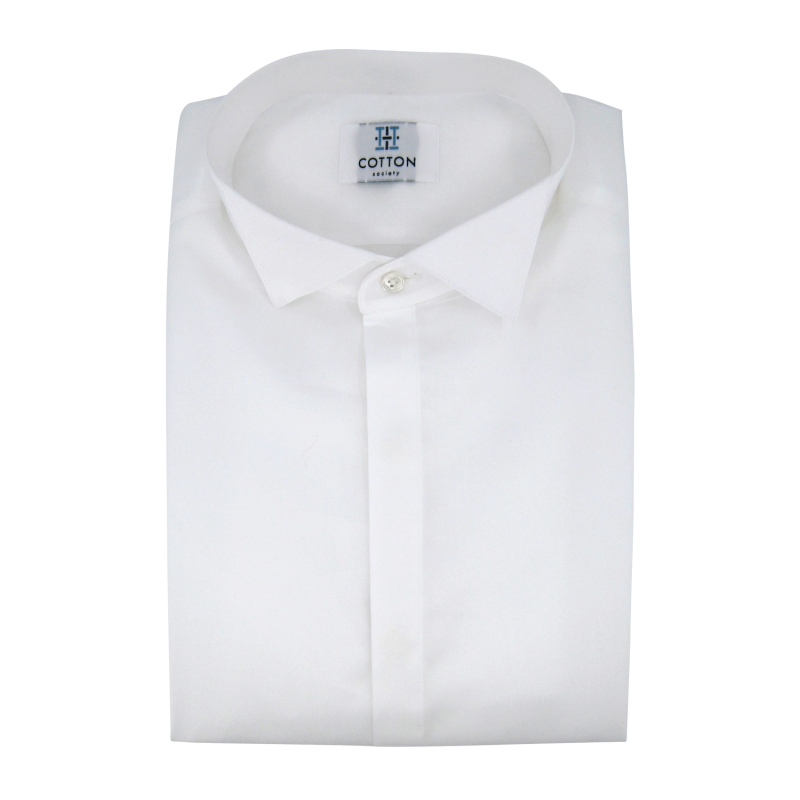 Chemise homme Twill Uni Blanc
