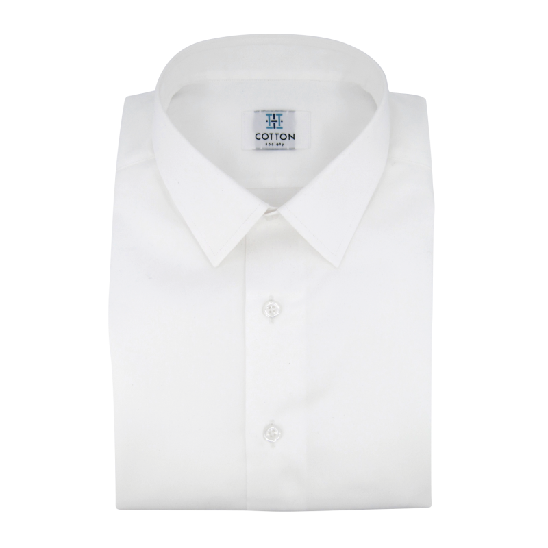Chemise homme Popeline Uni Blanc